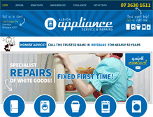 Tablet Screenshot of albionappliances.com.au
